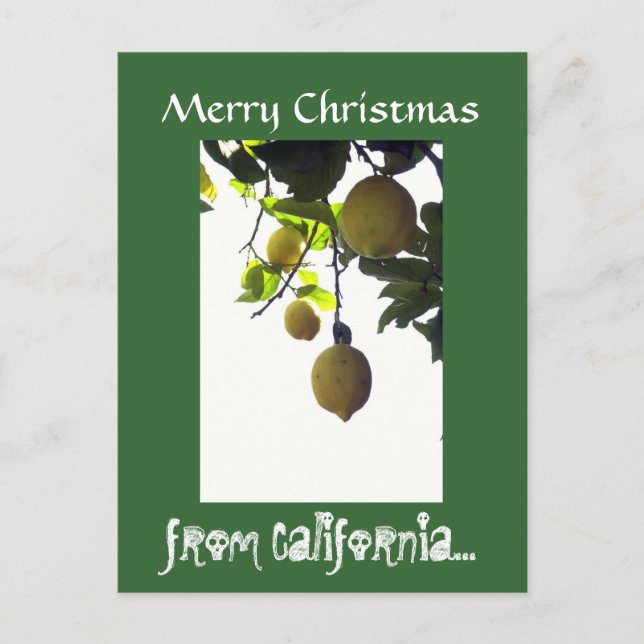 Postal del navidad de California (Anverso)