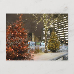 Postal del navidad de Detroit