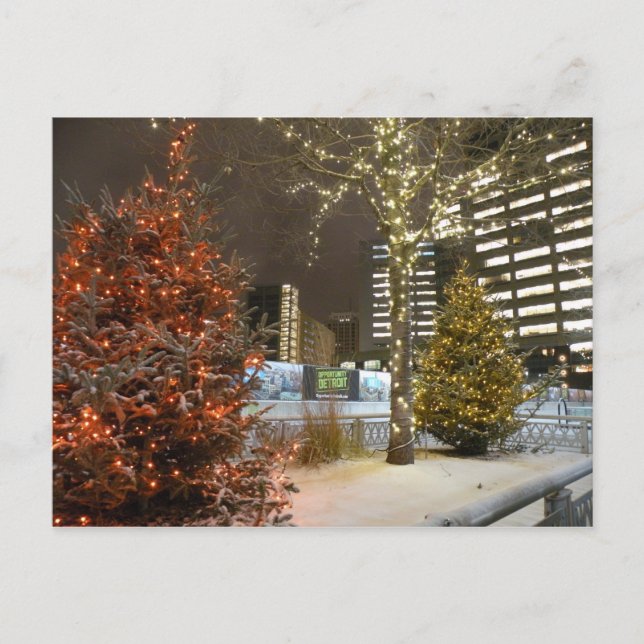Postal del navidad de Detroit (Anverso)