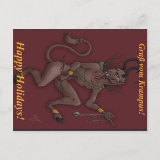 Postal del navidad de Krampus