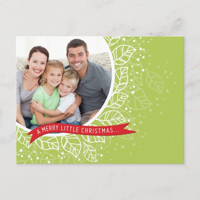 POSTAL DEL NAVIDAD DE LA FOTO:: follaje 2 del (Anverso)