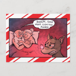 Postal del navidad de la iluminación del humor de
