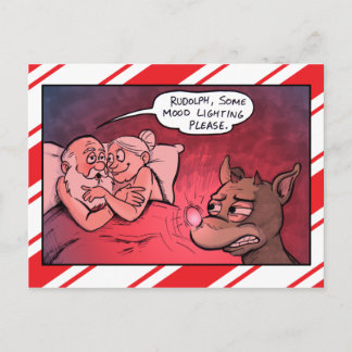 Postal del navidad de la iluminación del humor de