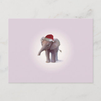 Postal del navidad de los bebés del elefante del