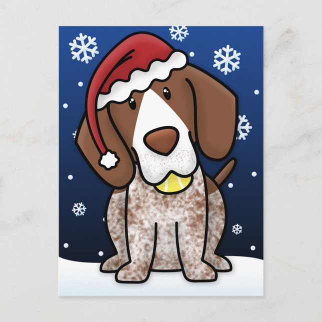 Postal del navidad del indicador de Shorthair del (Anverso)