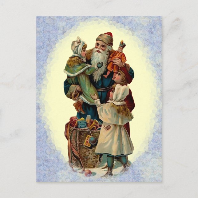 Postal del navidad del padre del vintage (Anverso)