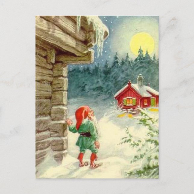 Postal del navidad del vintage (Anverso)