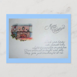 Postal del navidad del vintage