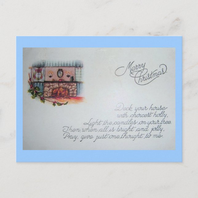 Postal del navidad del vintage (Anverso)
