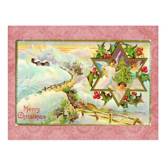Postal del navidad del vintage