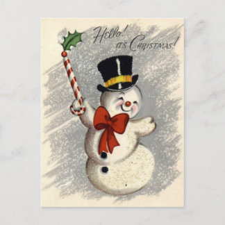 Postal del navidad del vintage