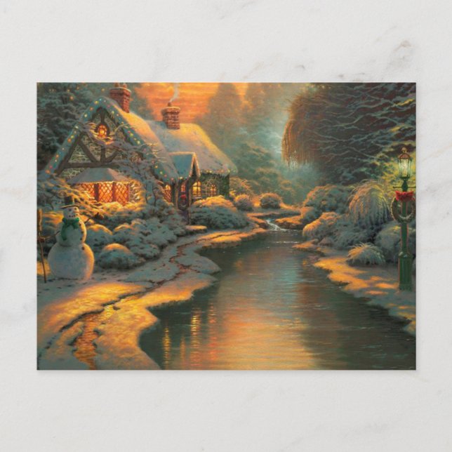 Postal del navidad del vintage (Anverso)