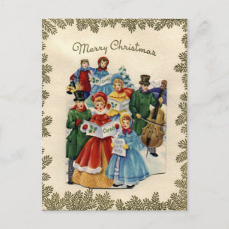 Postal del navidad del vintage