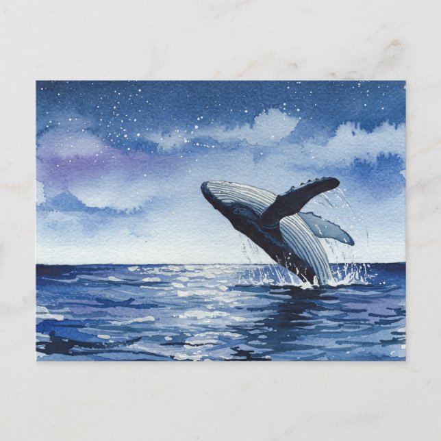 Postal del océano de ballena (Anverso)