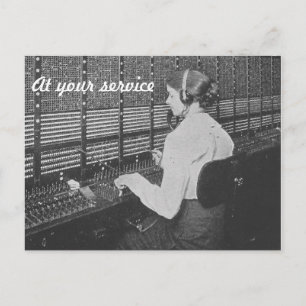 Postal del operador de centralita telefónica