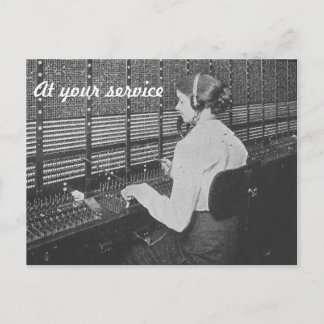 Postal del operador de centralita telefónica