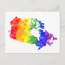 Postal del orgullo arcoiris de la hoja de arce de 
