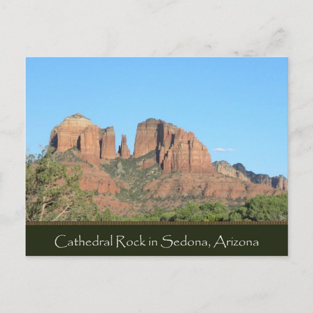 postal del paisaje de la roca de la catedral (Anverso)