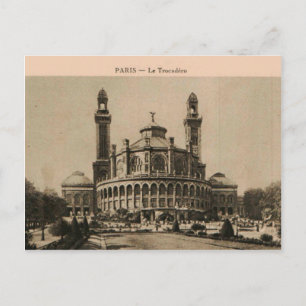 Postal del Palacio de Trocadero de París alrededor