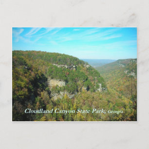 Postal del Parque Estatal Cloudland Canyon