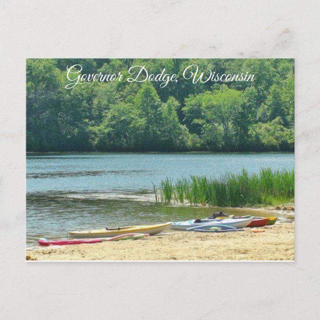 Postal del parque estatal del gobernador Dodge Wis (Anverso)