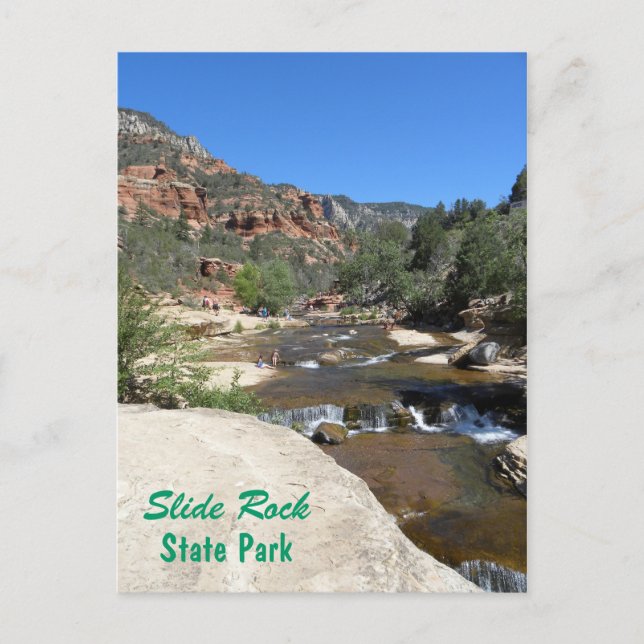 postal del Parque Estatal Slide Rock (Anverso)