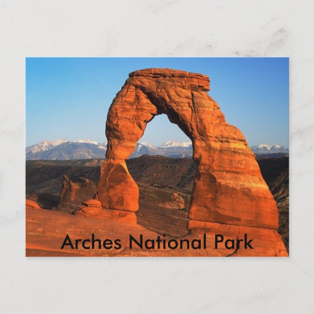 postal del Parque Nacional de Arches (Anverso)