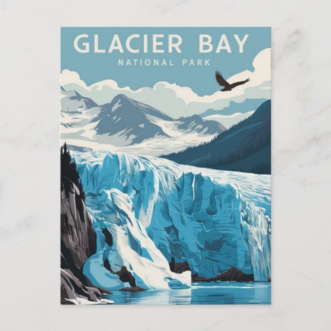 Postal del Parque Nacional de la Bahía del Glaciar (Anverso)