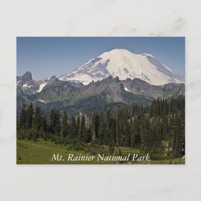Postal del Parque Nacional de Rainier (Anverso)