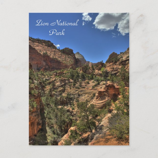 Postal del Parque Nacional de Zion (Anverso)