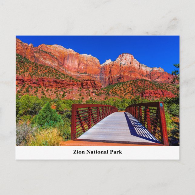 Postal del Parque Nacional de Zion (Anverso)
