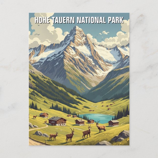 Postal del Parque Nacional Hohe Tauern (Anverso)