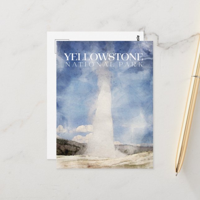 Postal del parque nacional Yellowstone (Anverso/Reverso In Situ)