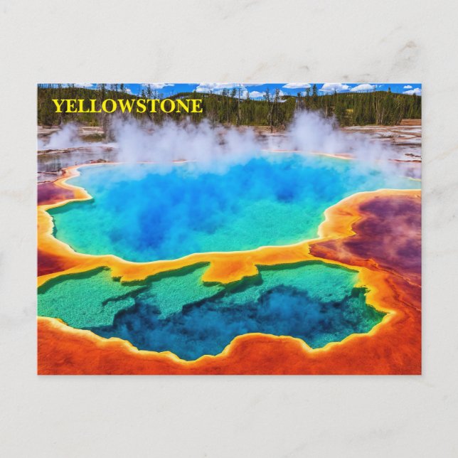 Postal del Parque Nacional Yellowstone (Anverso)