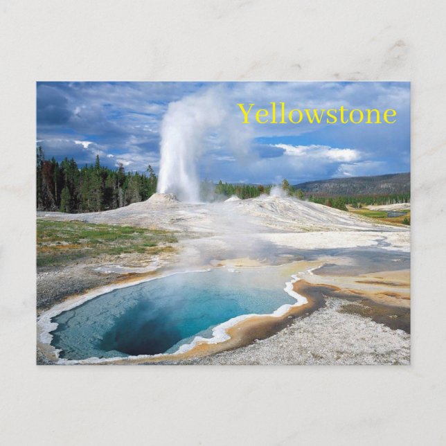 Postal del Parque Nacional Yellowstone (Anverso)
