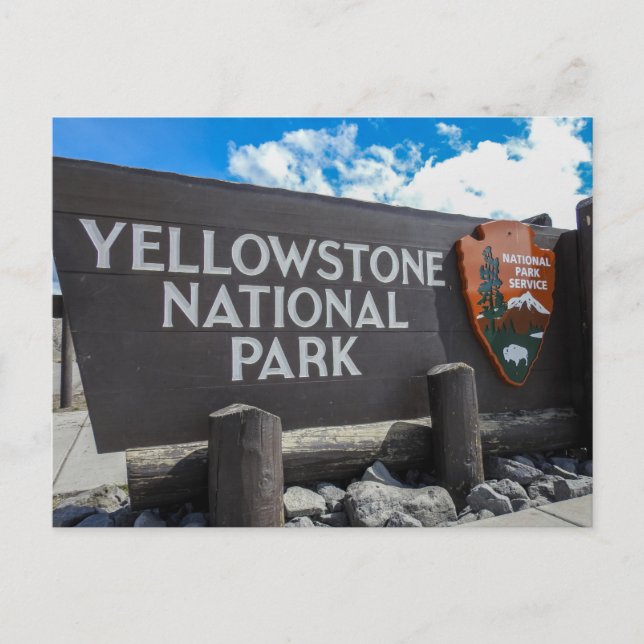 Postal del Parque Nacional Yellowstone (Anverso)