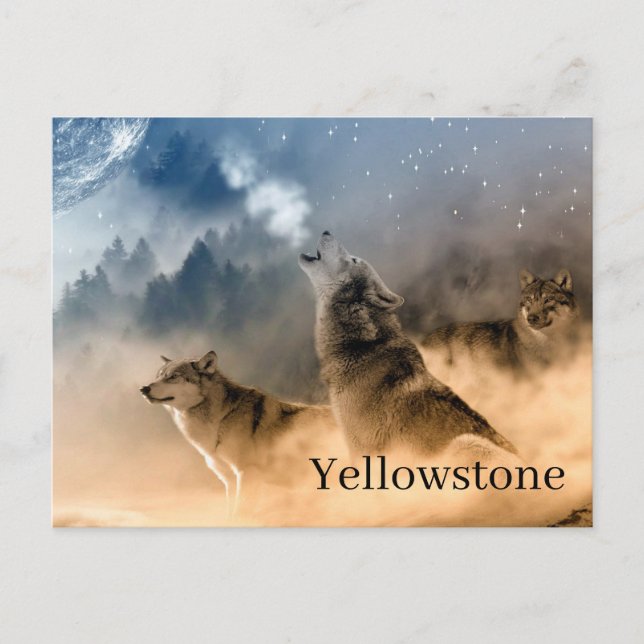Postal del Parque Nacional Yellowstone (Anverso)