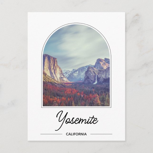 Postal del Parque Nacional Yosemite (Anverso)