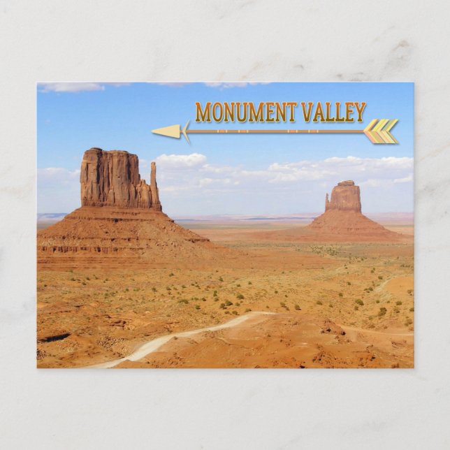 Postal del parque tribal Navajo del Valle del Monu (Anverso)