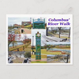 Postal del paseo del río de Columbus GA