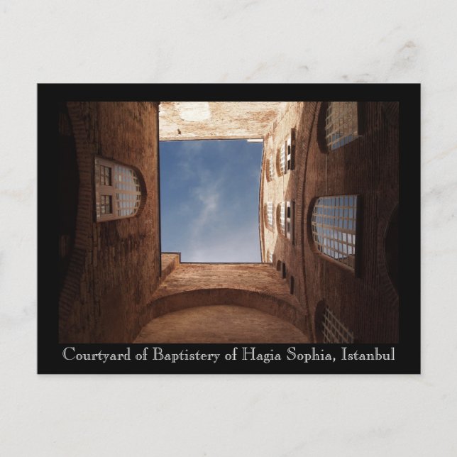 Postal del patio de Hagia Sophia (Anverso)