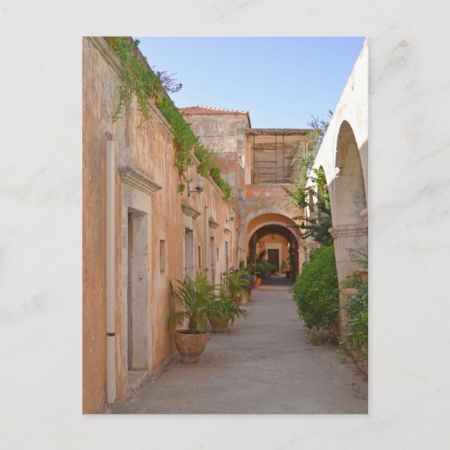 Postal del patio Monasterio (Anverso)