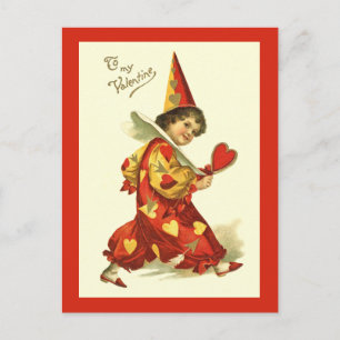 Postal del payaso de la tarjeta del día de San