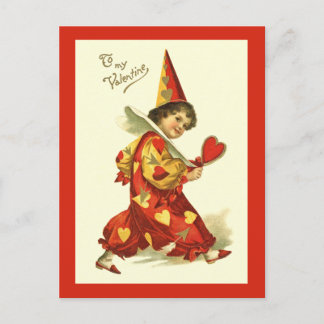 Postal del payaso de la tarjeta del día de San