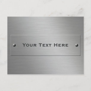 postal del personalizado de aspecto metalizado