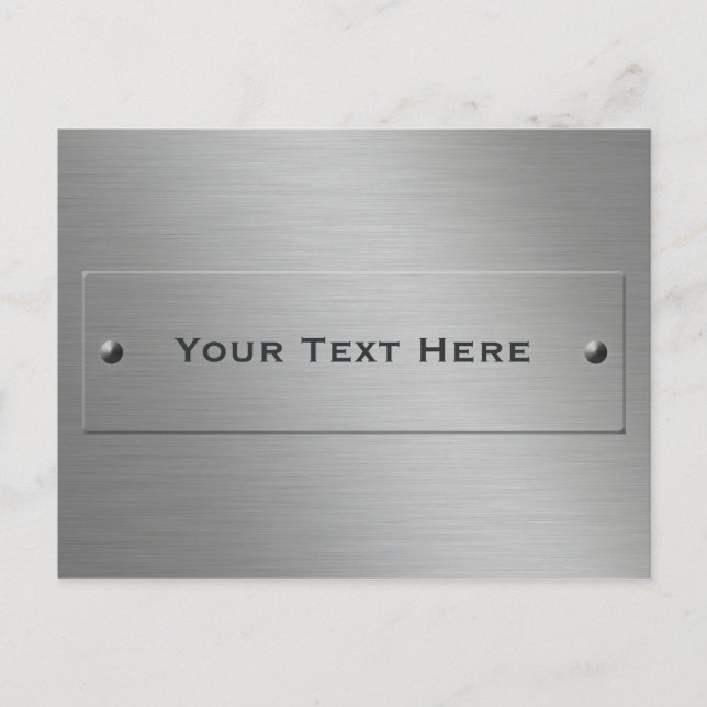 postal del personalizado de aspecto metalizado (Anverso)