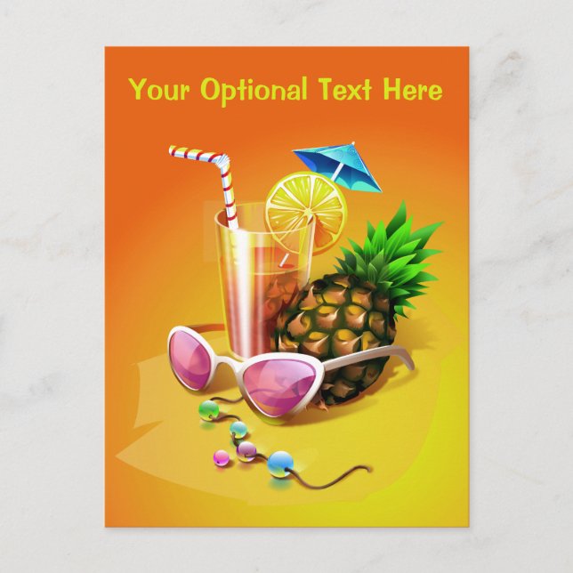 postal del personalizado de bebida tropical (Anverso)