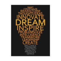 postal del personalizado de bombilla inspiradora