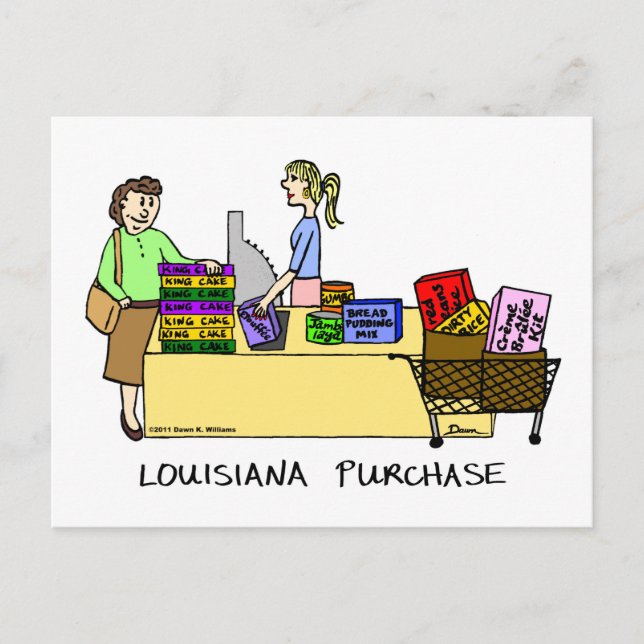 Postal del Personalizado de compras de Louisiana (Anverso)