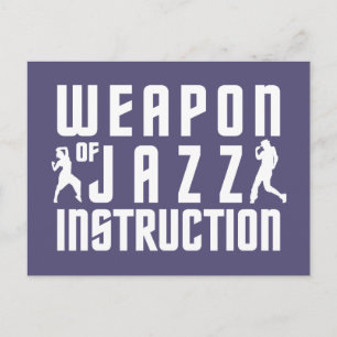 postal del personalizado de instrucción de jazz